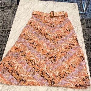 Zimmermann Pink Midi A-Line Skirt Resort Wear